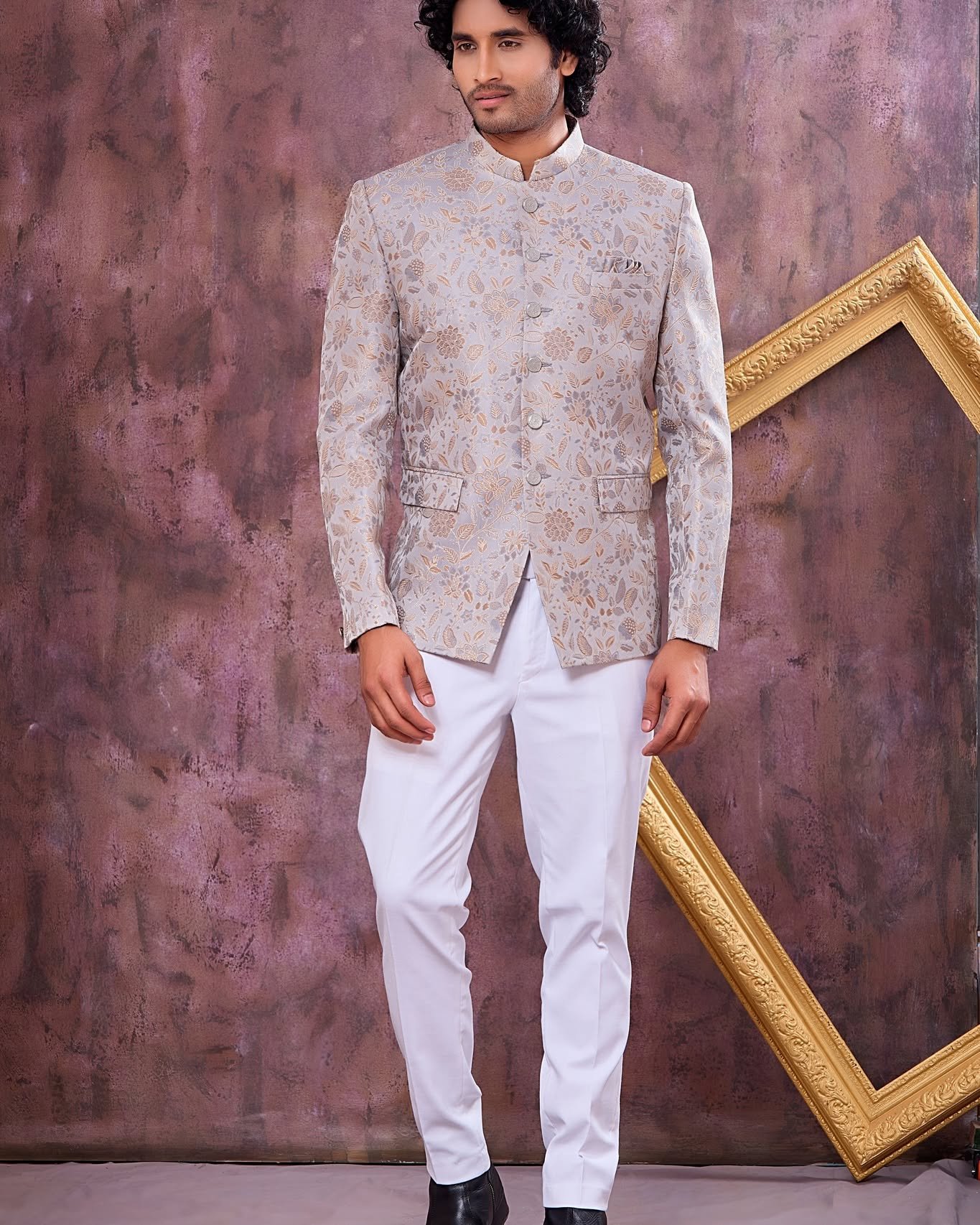 Elegant Gray Designer Jodhpuri for Men